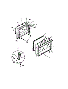 04 - Door parts for Frigidaire Range KF400GDD2 from AppliancePartsPros.com