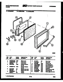 04 - Door Parts parts for Frigidaire Range KF330JDW2 from AppliancePartsPros.com