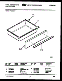 07 - Drawer Parts parts for Frigidaire Range KF300GDV5 from AppliancePartsPros.com