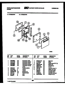 04 - Door Parts parts for Frigidaire Range KF350GDW4 from AppliancePartsPros.com