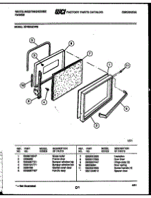 04 - Door Parts parts for Frigidaire Range KF400GDW6 from AppliancePartsPros.com