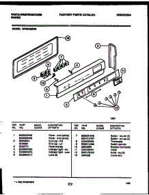 03 - Backguard parts for Frigidaire Range KF404GDW6 from AppliancePartsPros.com