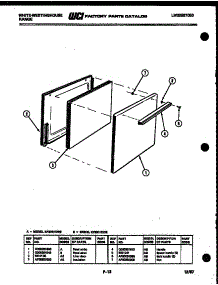 04 - Door Parts parts for Frigidaire Range KF201HDW2 from AppliancePartsPros.com