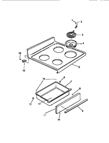 03 - Top, Drawer parts for Frigidaire Range KF300GDF0 from AppliancePartsPros.com