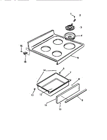 03 - Top, Drawer parts for Frigidaire Range KF330JDDO from AppliancePartsPros.com