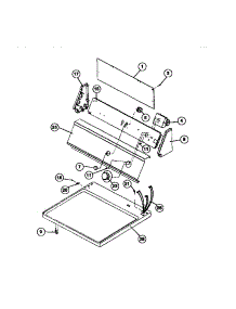 04 - Console, Controls, Top Panel parts for Frigidaire Dryer DG400TXD0 from AppliancePartsPros.com