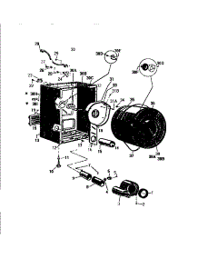 04 - Cabinet, Drum, Heater Housing parts for Frigidaire Dryer DG400JXF1 from AppliancePartsPros.com