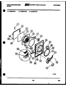 03 - Door Parts parts for Frigidaire Dryer DG500KXD2 from AppliancePartsPros.com