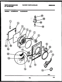 03 - Door Parts parts for Frigidaire Dryer DG600AXW1 from AppliancePartsPros.com