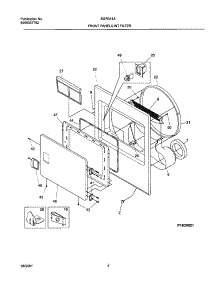 05 - Frnt Pnl,Door parts for White Westinghouse Dryer SGR341AQ0 from AppliancePartsPros.com