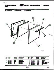 04 - Door Parts parts for Frigidaire Range KF204KDD0 from AppliancePartsPros.com