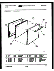 04 - Door Parts parts for Frigidaire Range KF204KDW4 from AppliancePartsPros.com