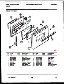 05 - Door Parts parts for Frigidaire Range KF404GDD6 from AppliancePartsPros.com