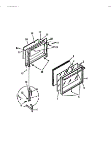 04 - Door parts for Frigidaire Range KF440GDD0 from AppliancePartsPros.com