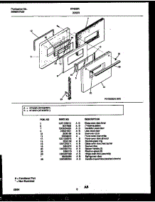 05 - Door Parts parts for Frigidaire Range KF429RW1 from AppliancePartsPros.com