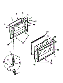 04 - Door parts for Frigidaire Range KF440GDH2 from AppliancePartsPros.com