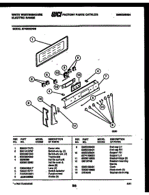 02 - Control Panel parts for Frigidaire Range KF450GDD8 from AppliancePartsPros.com