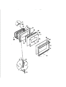 06 - Door parts for Frigidaire Range KF450GDV3 from AppliancePartsPros.com