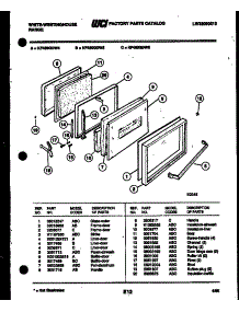 03 - Door Parts parts for Frigidaire Range KF450GDF4 from AppliancePartsPros.com