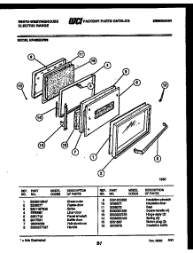 03 - Door Parts parts for Frigidaire Range KF450GDW8 from AppliancePartsPros.com