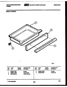 07 - Drawer Parts parts for Frigidaire Range KF480ND2 from AppliancePartsPros.com