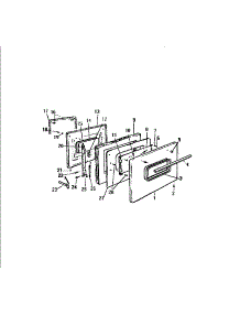 04 - Door parts for Frigidaire Range KF520GDV0 from AppliancePartsPros.com