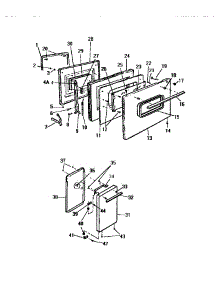 04 - Door parts for Frigidaire Range KF404GDD1 from AppliancePartsPros.com