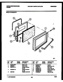 04 - Door Parts parts for Frigidaire Range KF440GDW6 from AppliancePartsPros.com