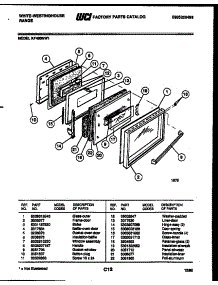 05 - Door Parts parts for Frigidaire Range KF480ND1 from AppliancePartsPros.com
