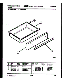 07 - Drawer Parts parts for Frigidaire Range KF460GDW4 from AppliancePartsPros.com