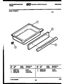 07 - Drawer Parts parts for Frigidaire Range KF480ND1 from AppliancePartsPros.com