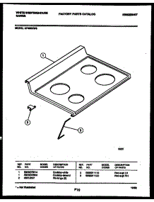 03 - Cooktop Parts parts for Frigidaire Range KF480NW3 from AppliancePartsPros.com