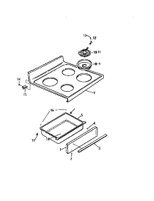 03 - Top And Drawer parts for Frigidaire Range KF460GDH2 from AppliancePartsPros.com