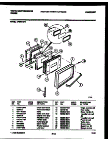 05 - Door Parts parts for Frigidaire Range KF480NW3 from AppliancePartsPros.com