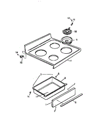 03 - Top / Drawer parts for Frigidaire Range KF520GDF2 from AppliancePartsPros.com