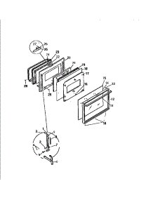 04 - Door parts for Frigidaire Range KF560GDD2 from AppliancePartsPros.com