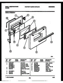 04 - Door Parts parts for Frigidaire Range KF520GDW7 from AppliancePartsPros.com
