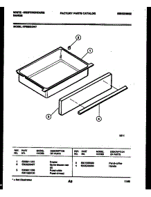 07 - Drawer Parts parts for Frigidaire Range KF520GDW7 from AppliancePartsPros.com