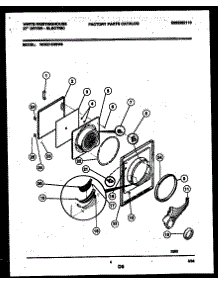 03 - Door Parts parts for Frigidaire Dryer WDE216RBW0 from AppliancePartsPros.com