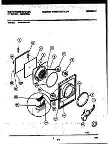 03 - Door Parts parts for Frigidaire Dryer WDE436RBW0 from AppliancePartsPros.com