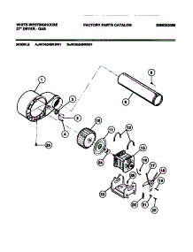 05 - Motor, Blower Housing parts for Frigidaire Dryer WDG546RBD1 from AppliancePartsPros.com