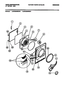 03 - Door parts for Frigidaire Dryer WDG546RBW1 from AppliancePartsPros.com