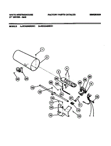 06 - Ignitor, Gas Valve parts for Frigidaire Dryer WDG546RBW1 from AppliancePartsPros.com