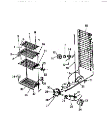 04 - Systems parts for Frigidaire Freezer FU134JRW3 from AppliancePartsPros.com