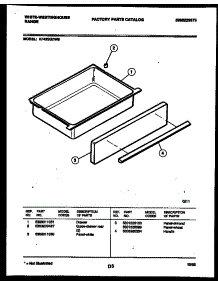 05 - Drawer Parts parts for Frigidaire Range KF420GDH8 from AppliancePartsPros.com