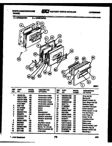 04 - Door Parts parts for Frigidaire Range KF460GDV5 from AppliancePartsPros.com