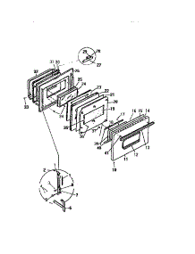 04 - Door parts for Frigidaire Range KF460GDW2 from AppliancePartsPros.com