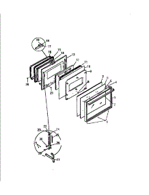 04 - Door parts for Frigidaire Range KF560GDF1 from AppliancePartsPros.com