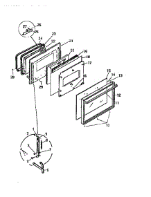 04 - Door parts for Frigidaire Range KF560GDD3 from AppliancePartsPros.com