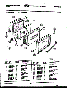 03 - Door Parts parts for Frigidaire Range KF560GDD5 from AppliancePartsPros.com